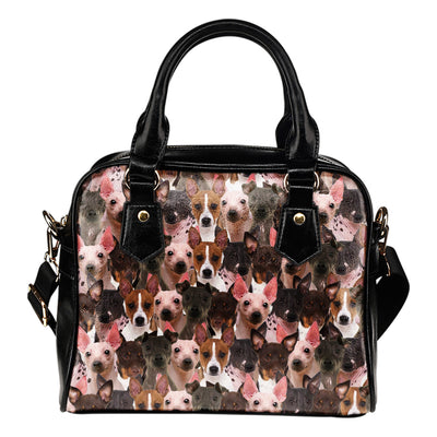 American Hairless Terrier Full Face Shoulder Handbag