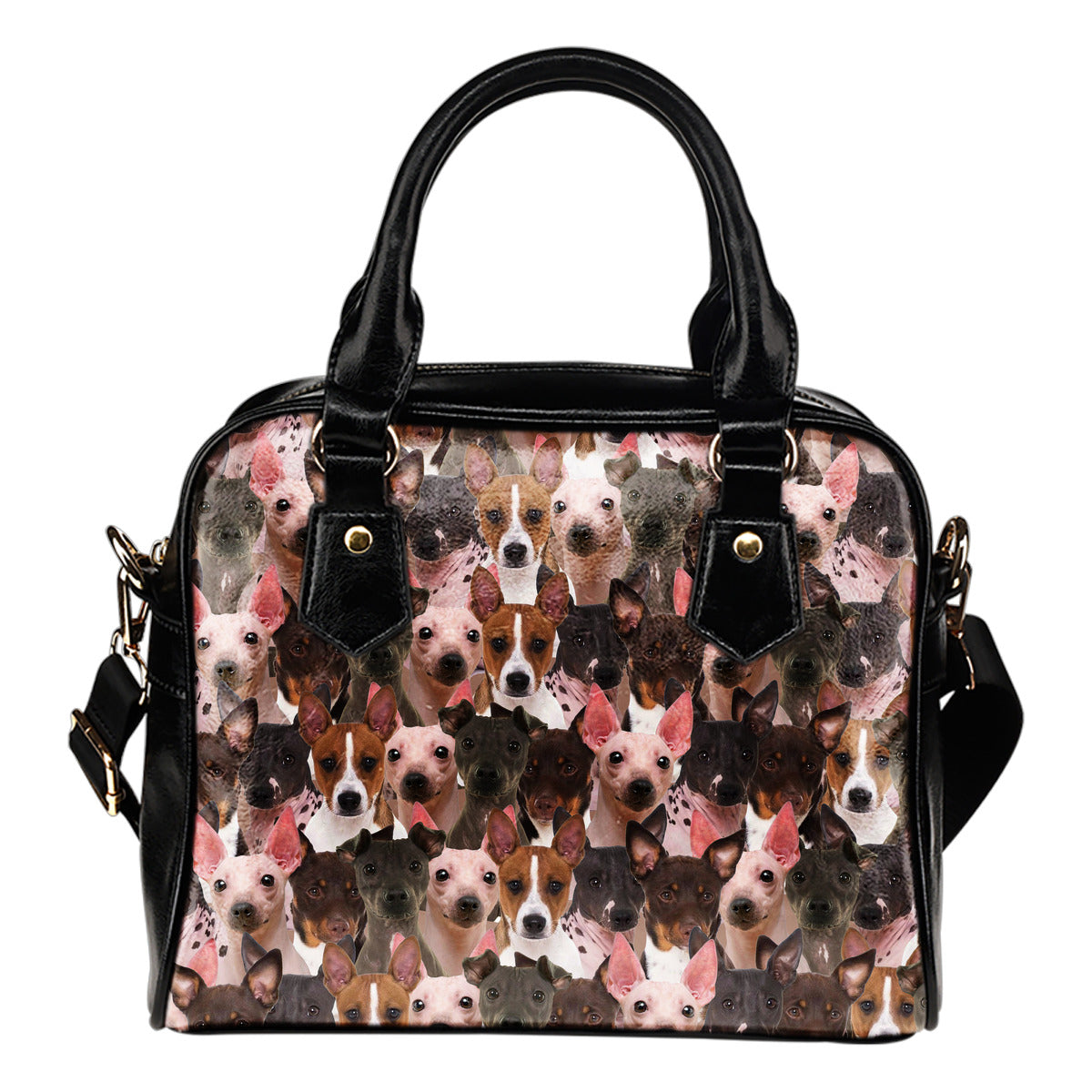 American Hairless Terrier Full Face Shoulder Handbag