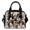 Bedlington Terrier Full Face Shoulder Handbag