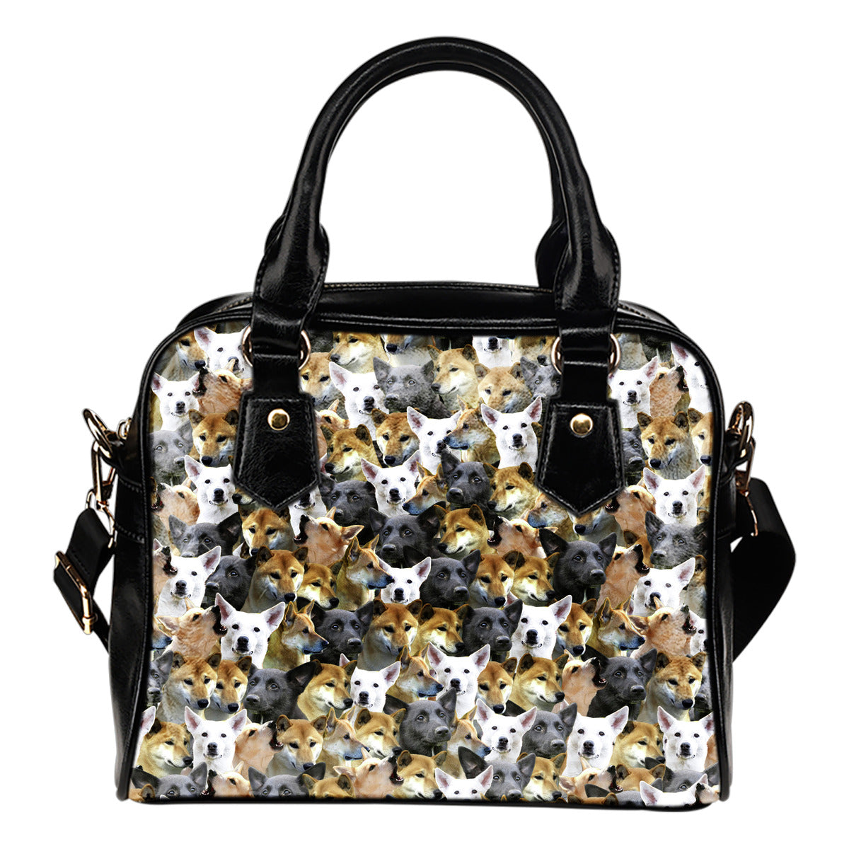 Canaan Dog Full Face Shoulder Handbag