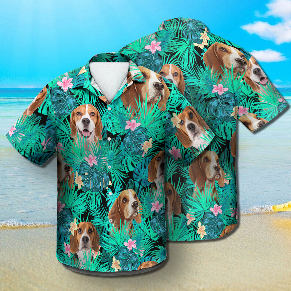 Beagle - Summer Leaves - Hawaiian Shirt