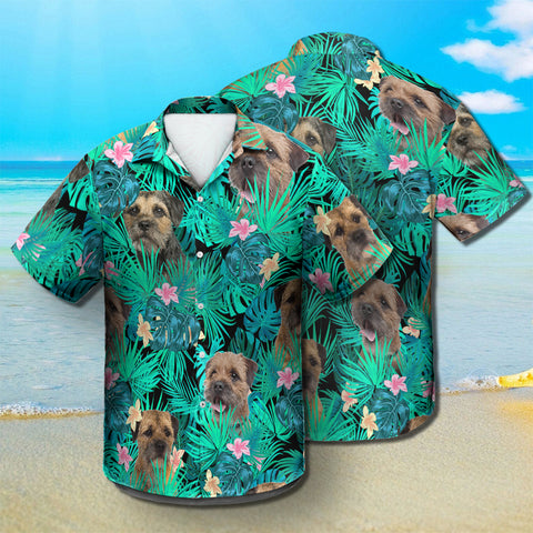 Border Terrier - Summer Leaves - Hawaiian Shirt
