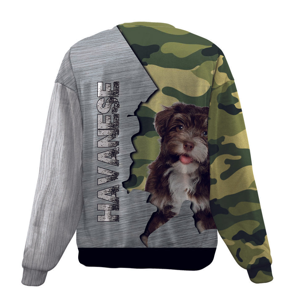 Havanese-Camo-Premium Sweater