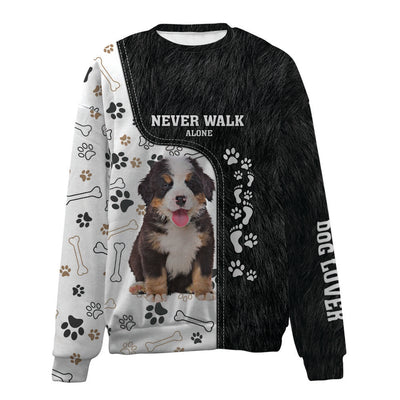Bernese Mountain Dog 2-Never Walk Alone-Premium Sweater