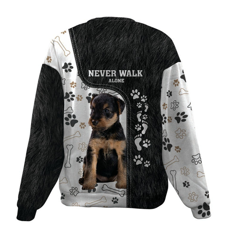 Airedale Terrier-Never Walk Alone-Premium Sweater