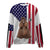 American Cocker Spaniel-USA Flag-Premium Sweater