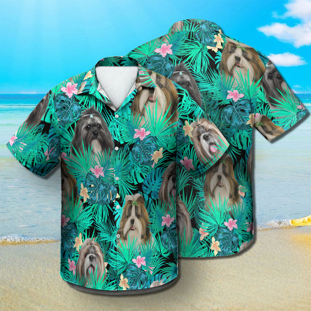 Shih Tzu - Summer Leaves - Hawaiian Shirt