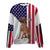 Rhodesian Ridgeback-USA Flag-Premium Sweater