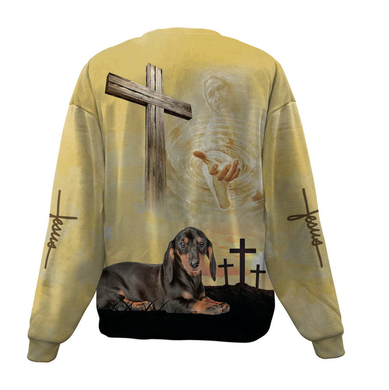 Dachshund-Jesus-Premium Sweater