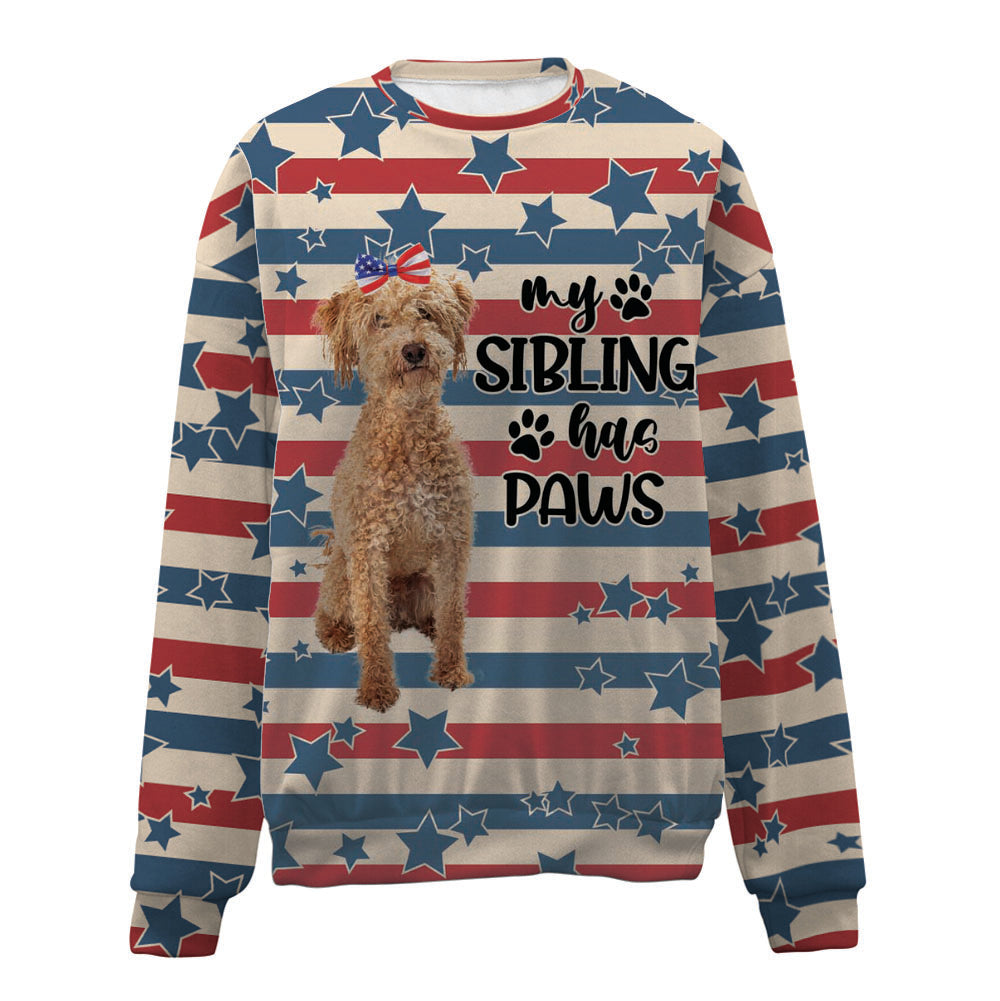 Poodle Crossbreed-American Flag-Premium Sweater