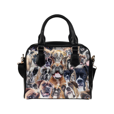 Boxer Face Shoulder Handbag