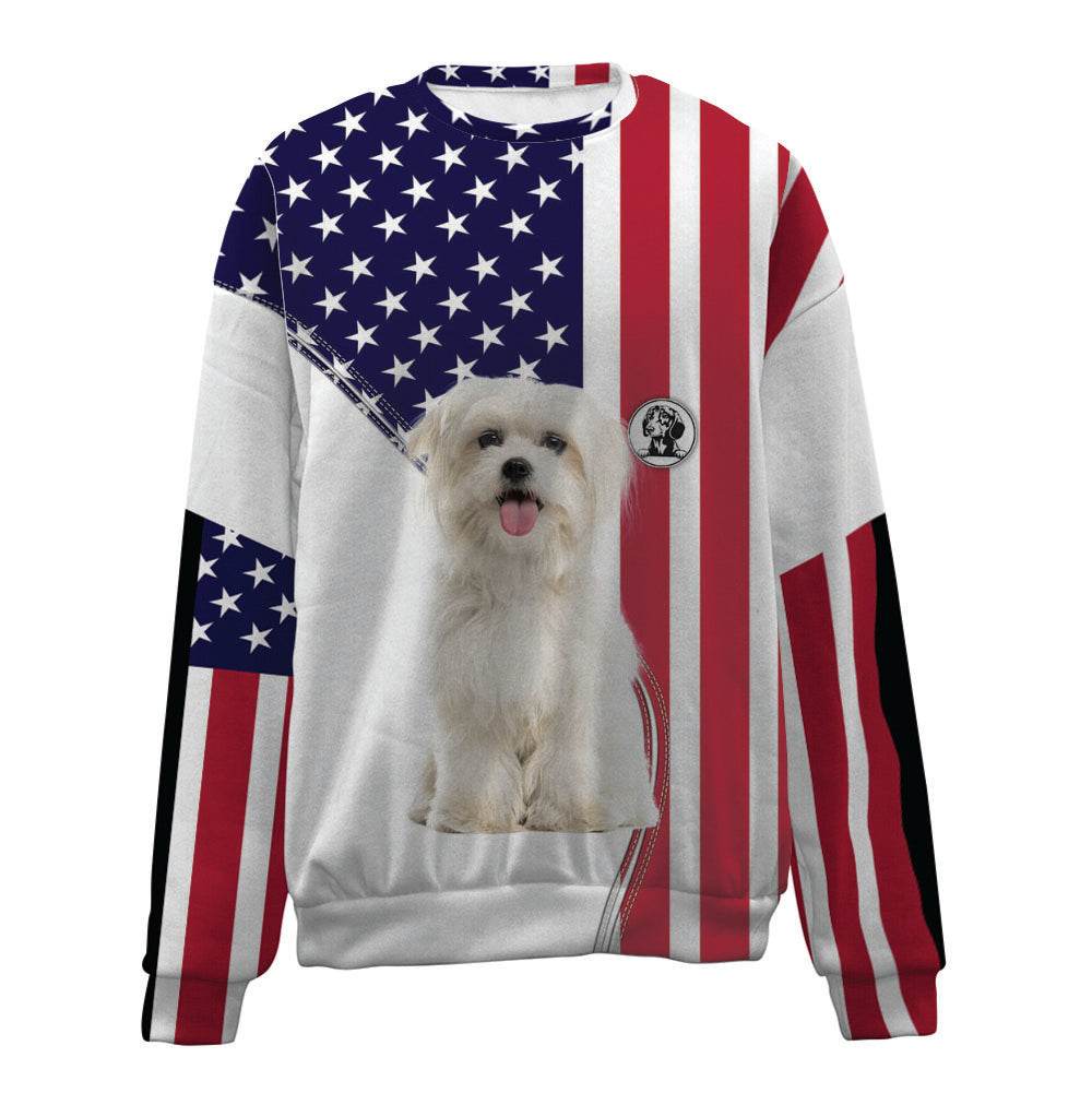 Maltese-USA Flag-Premium Sweater