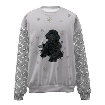 Portuguese Water Dog-Paw And Pond-Premium Sweater