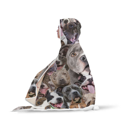 American Staffordshire Terrier Hooded Blanket