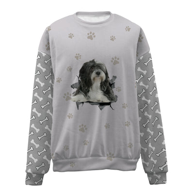 Tibetan Terrier-Paw And Pond-Premium Sweater