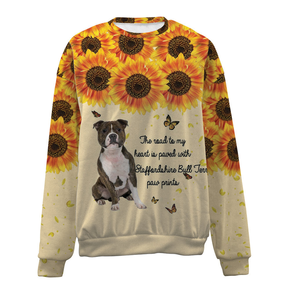 Staffordshire Bull Terrier-Flower-Premium Sweater