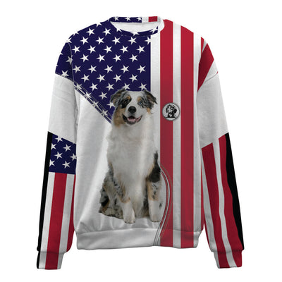 Australian Shepherd-USA Flag-Premium Sweater