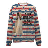 AfghanHound-American Flag-Premium Sweater