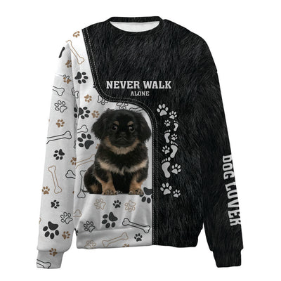 Pekingese-Never Walk Alone-Premium Sweater