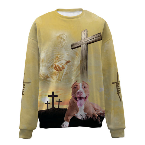 American Pit Bull Terrier-Jesus-Premium Sweater