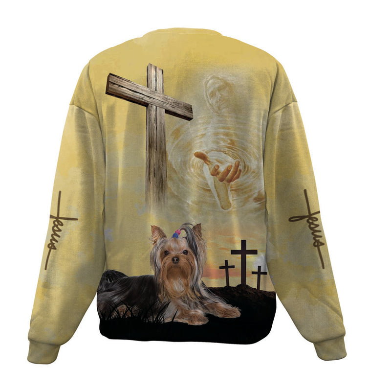 Yorkshire Terrier-Jesus-Premium Sweater