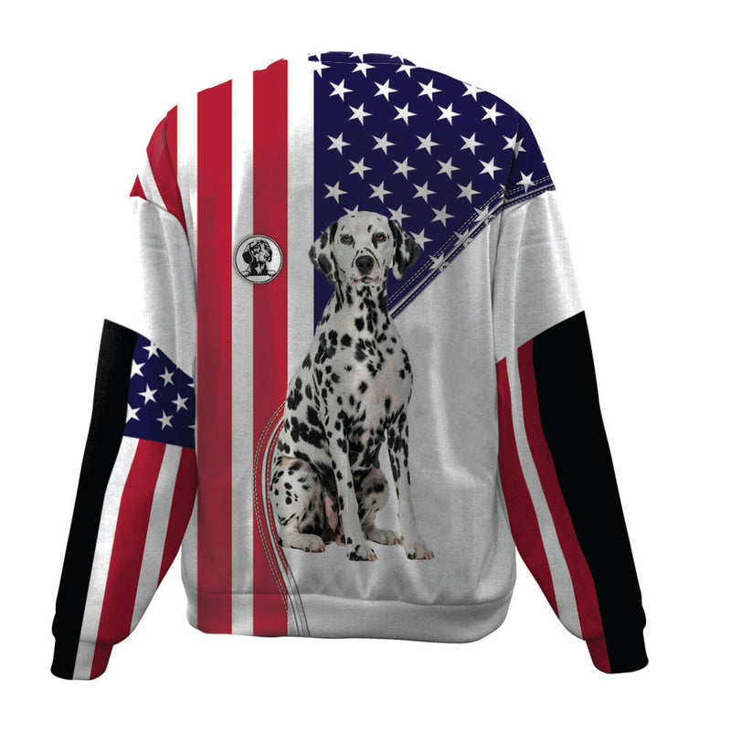 Dalmatian-USA Flag-Premium Sweater
