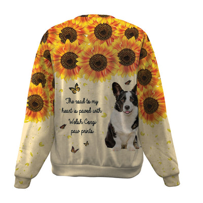 Welsh Corgi-Flower-Premium Sweater