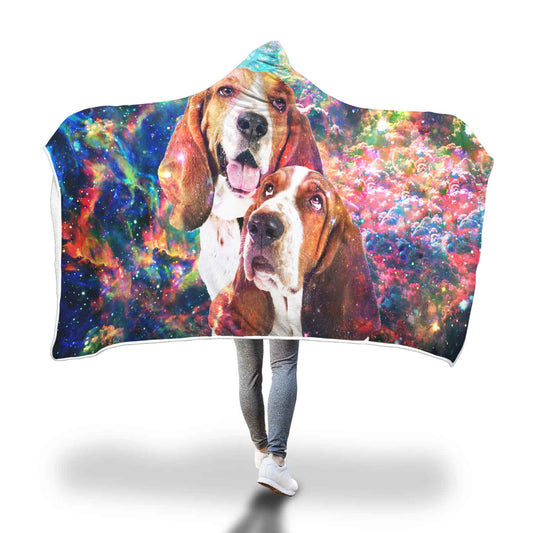 Basset Hound Hooded Blanket