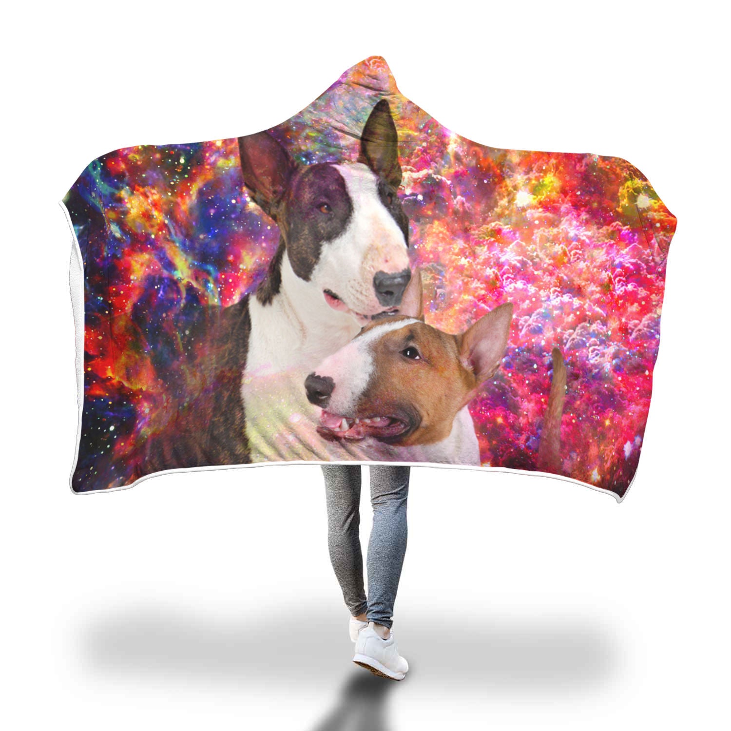 Bull Terrier Hooded Blanket