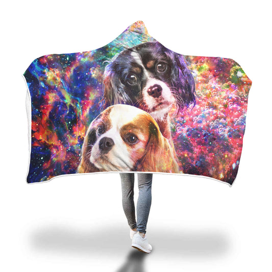 Cavalier King Charles Spaniel Hooded Blanket