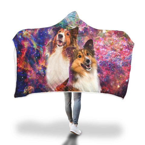 Shetland Sheepdog Hooded Blanket