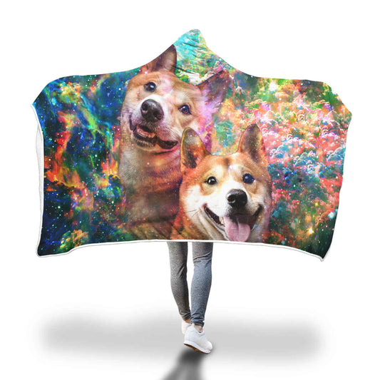 Shiba Inu Hooded Blanket