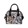 Siberian Husky Face Shoulder Handbag