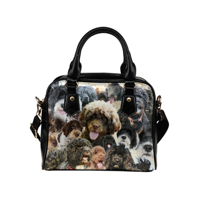 Portuguese Water Face Shoulder Handbag