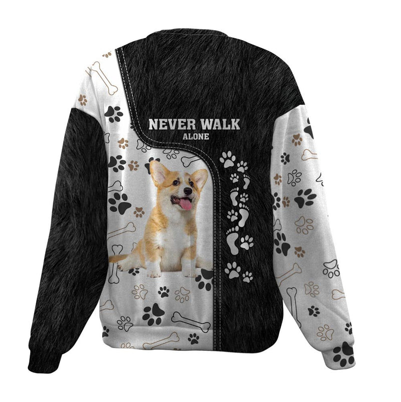 Welsh Corgi-Never Walk Alone-Premium Sweater