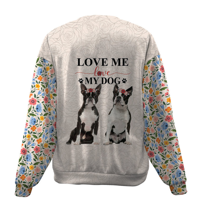 Boston Terrier-Love My Dog-Premium Sweater
