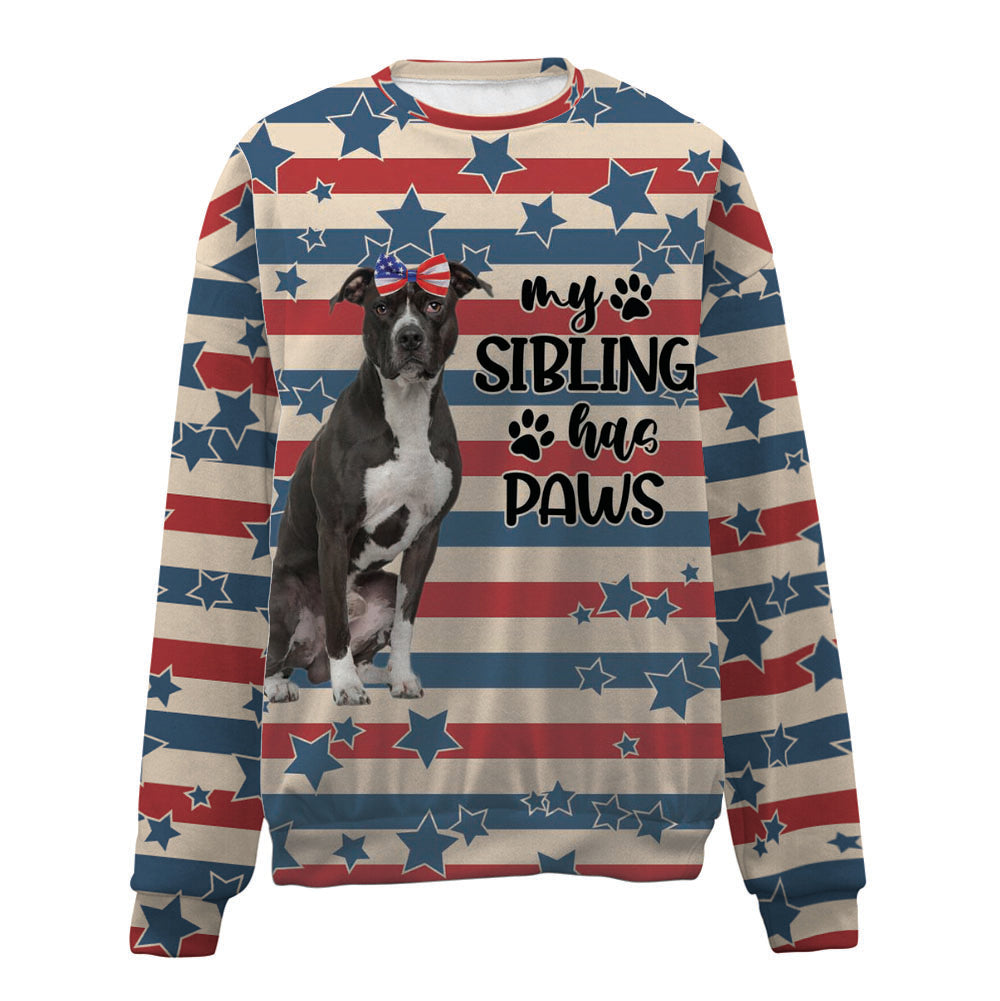 American Pit Bull Terrier-American Flag-Premium Sweater