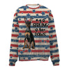 Miniature Pinscher-American Flag-Premium Sweater