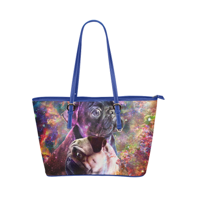 Pug Leather Tote Bag