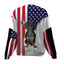 Dachshund 2-USA Flag-Premium Sweater