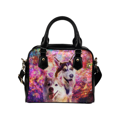 Siberian Husky Yin Yang Shoulder Handbag