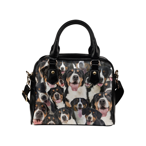 Greater Swiss Mountain Face Shoulder Handbag