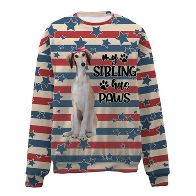 Saluki-American Flag-Premium Sweater