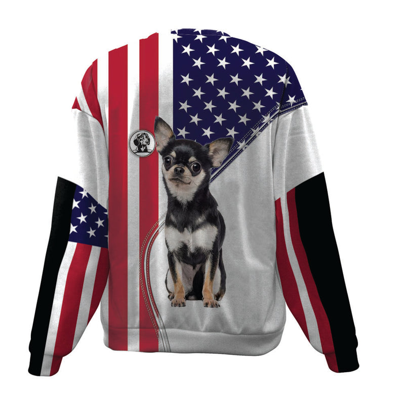 Chihuahua 3-USA Flag-Premium Sweater