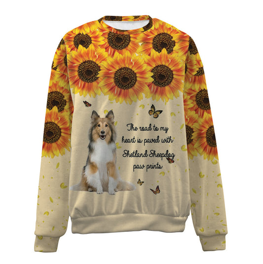 Shetland Sheepdog-Flower-Premium Sweater