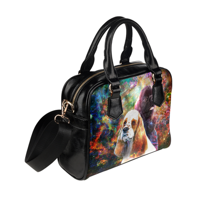 American Cocker Spaniel Yin Yang Shoulder Handbag