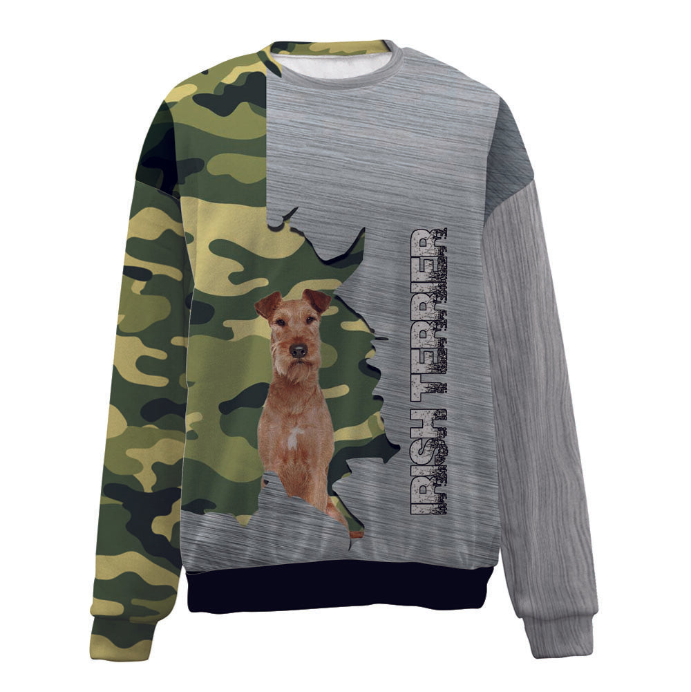 Irish Terrier-Camo-Premium Sweater