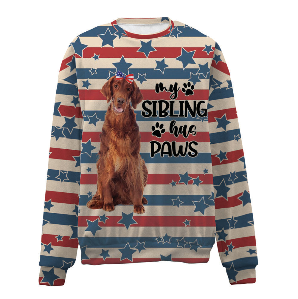 Irish Setter-American Flag-Premium Sweater