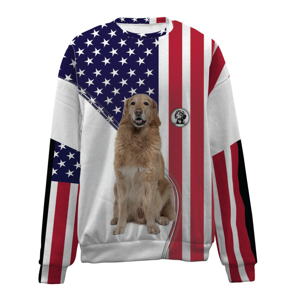 Hovawart-USA Flag-Premium Sweater