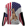 Airedale Terrier-USA Flag-Premium Sweater